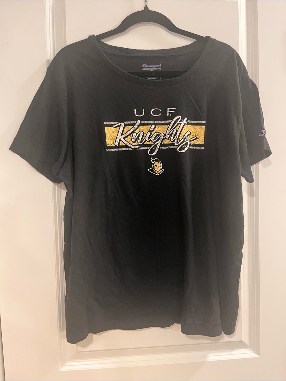 Champion Black UCF Knights Graphic Tee with Gold Accent